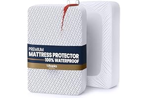Utopia Bedding Waterproof Mattress Protector Queen Size, Premium 3D Air Soft Fabric Mattress Cover, Fits 17 Inches Deep, Brea