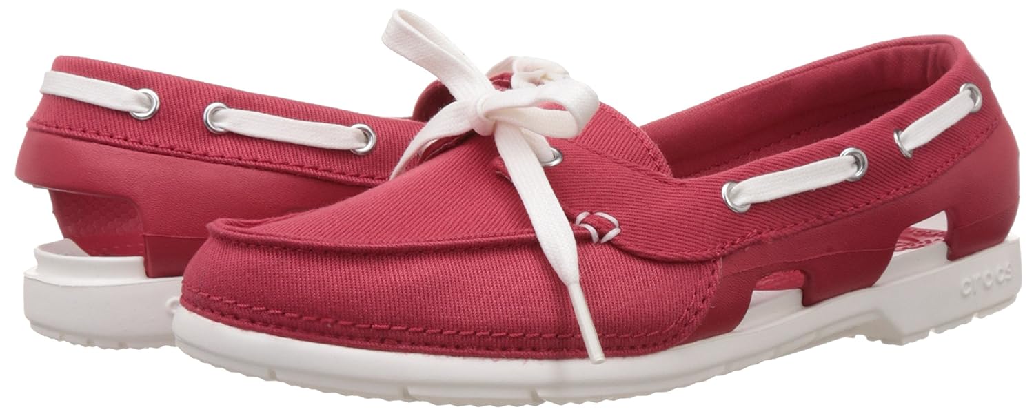 crocs women's beach line hybrid boat shoe w canvas boat shoes