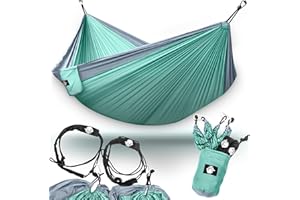 LEGIT CAMPING Legit 2 Person Camping Hammock - Double Tree Hammock - Portable & Heavy Duty - Perfect for Outdoor & Travel