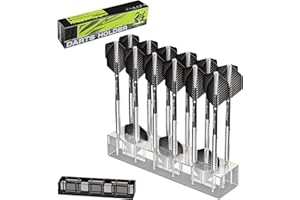 MageRabbit Darts Rack for 12pcs Darts,Darts Holder, Sturdy Dart Stand with Flight Storage,Compact & Durable Dart Accessories Organizer, 17.4×4×2.9CM
