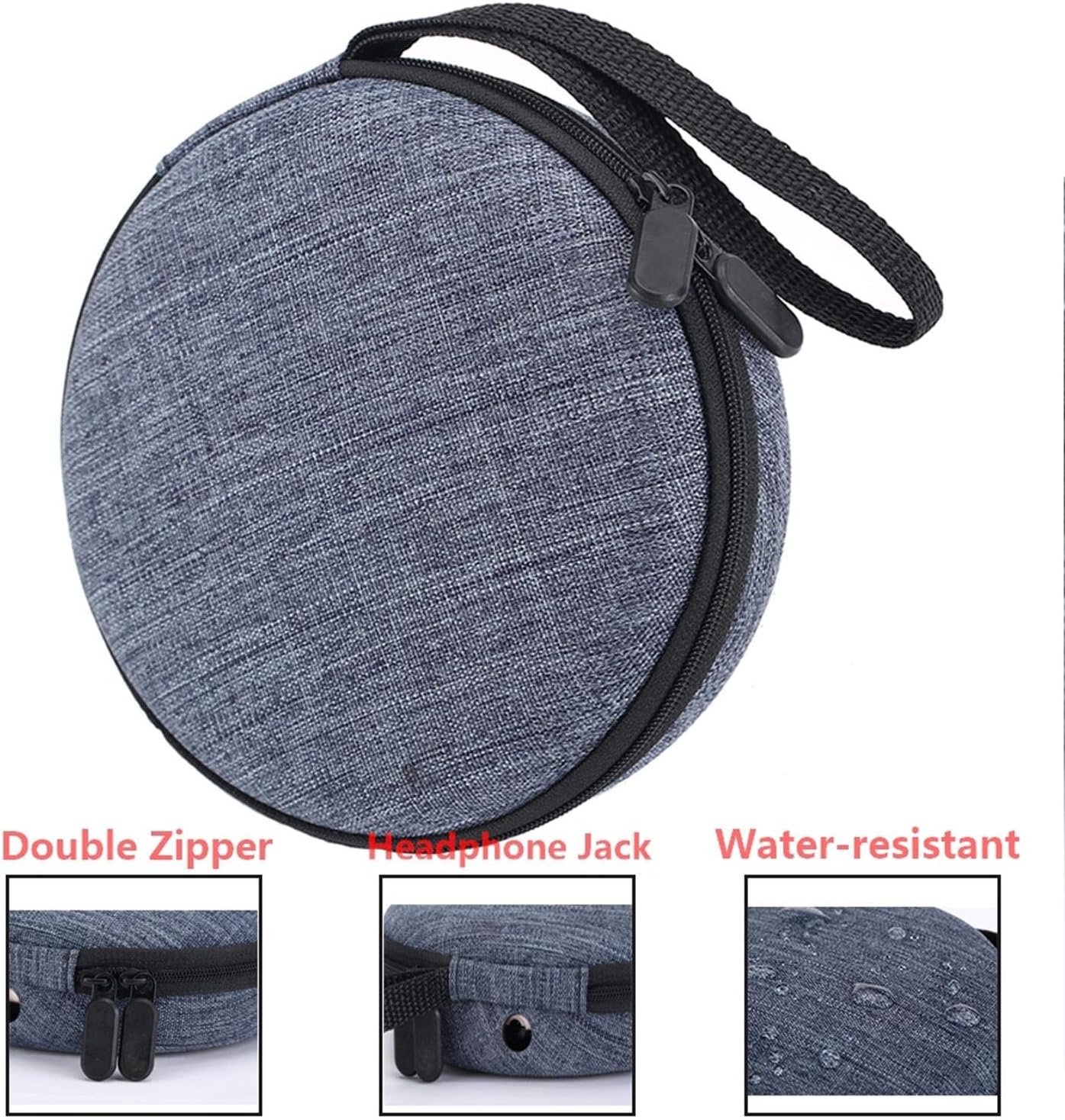 Custodia Rigida Per Cuffie - Grande, Con Organizer, Ideale Per Viaggi - Foto 5