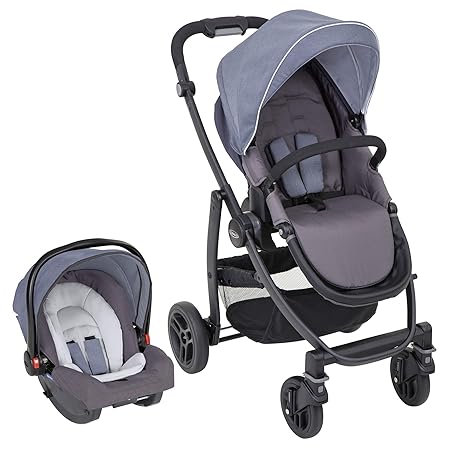 Graco Evo Reisesystem, inkl. Fußsack und Regenschutz, Mineralfarben