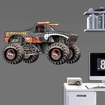 Buy Monster Jam El Toro Loco Black Illustrated Fathead Jr Online At Low Prices In India Amazon In