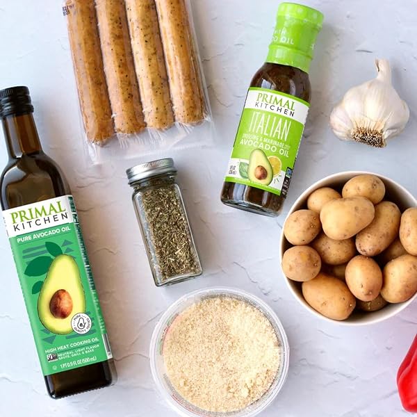 PRIMAL KITCHEN ITALIAN VINAIGRETTE & MARINADE SALAD DRESSING MADE WITH AVOCADO OIL, WHOLE30 APPROVED, CERTIFIED PALEO, AND KETO CERTIFIED, 8 FLUID OUNCES