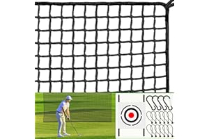 FOB-PROS Golf Practice Net - Golf Hitting Net with Target Cloth as Ball Batting Net for Outdoor & Indoor, Heavy Duty Nylon Sports Barrier Netting as Soccer