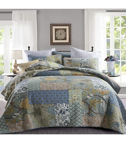 Handmade Indian Kantha Quilt Queen Size - Reversible Cotton Razai Bedspread, Boho Patchwork, Orange