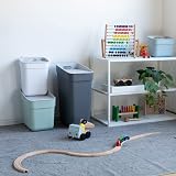 Curver 100% Recycled 30L Kitchen Lift Top Bin Dark Grey Lid view 6