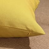 Boao 4 Pack 18x18 Outdoor Waterproof Pillow Covers Golden Yellow PU Coated view 6