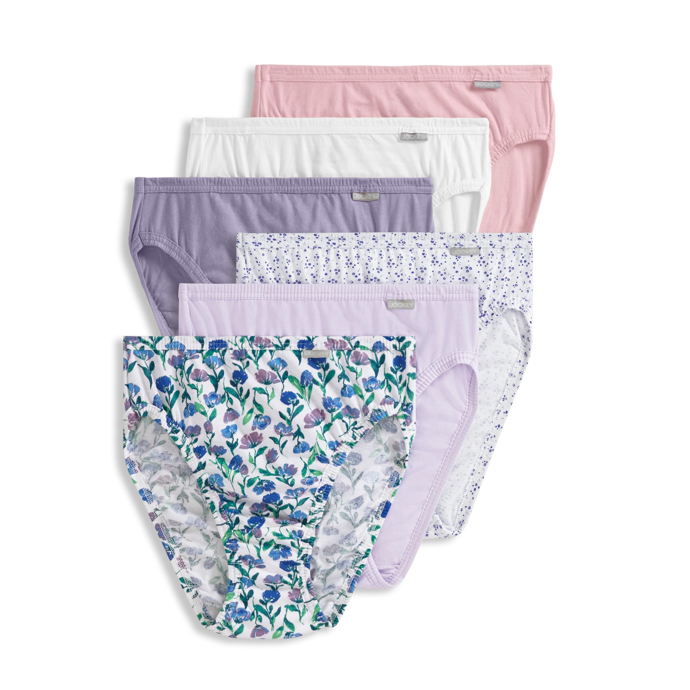 Jockey Women's Underwear Elance French Cut - 6 Pack, Blush Field, 6 Image