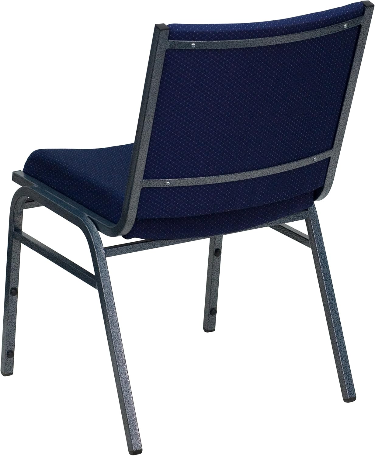 Flash Furniture 4 Pack HERCULES Series Heavy Duty Navy Blue Dot Fabric Stack Chair: Furniture & Decor