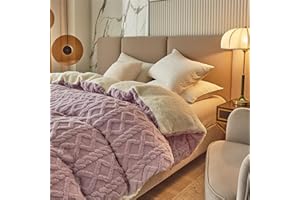 IVIEICIP 2023 New Thickened Super Soft Insulation Hibiscus Winter Quilts, Lightweight Breathable Warmth Thick Bed Comforters, Fluffy Plush Double-Sided Twin Size Velvet Blanket Quilt for Cold Weather.