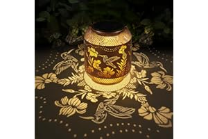 DOORKEER Solar Lanterns Outdoor Waterproof, Birthdays Gifts for Women Mom and Grandma, Metal Hanging Lanterns Hummingbird Decor Garden Decorative Solar LED Light for Yard, Patio, Lawn, Porch, Backyard