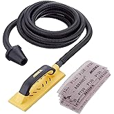 Mirka Handy Drywall Sanding Block Kit, 13 ft Hose, 5 Abranet Sheets, 3x9 In | Grit Assortment: 1x 80, 3x 120 and 1x 180; Ergonomic Grip for Walls, Ceilings and Edges; Hose Connects to External Extractor