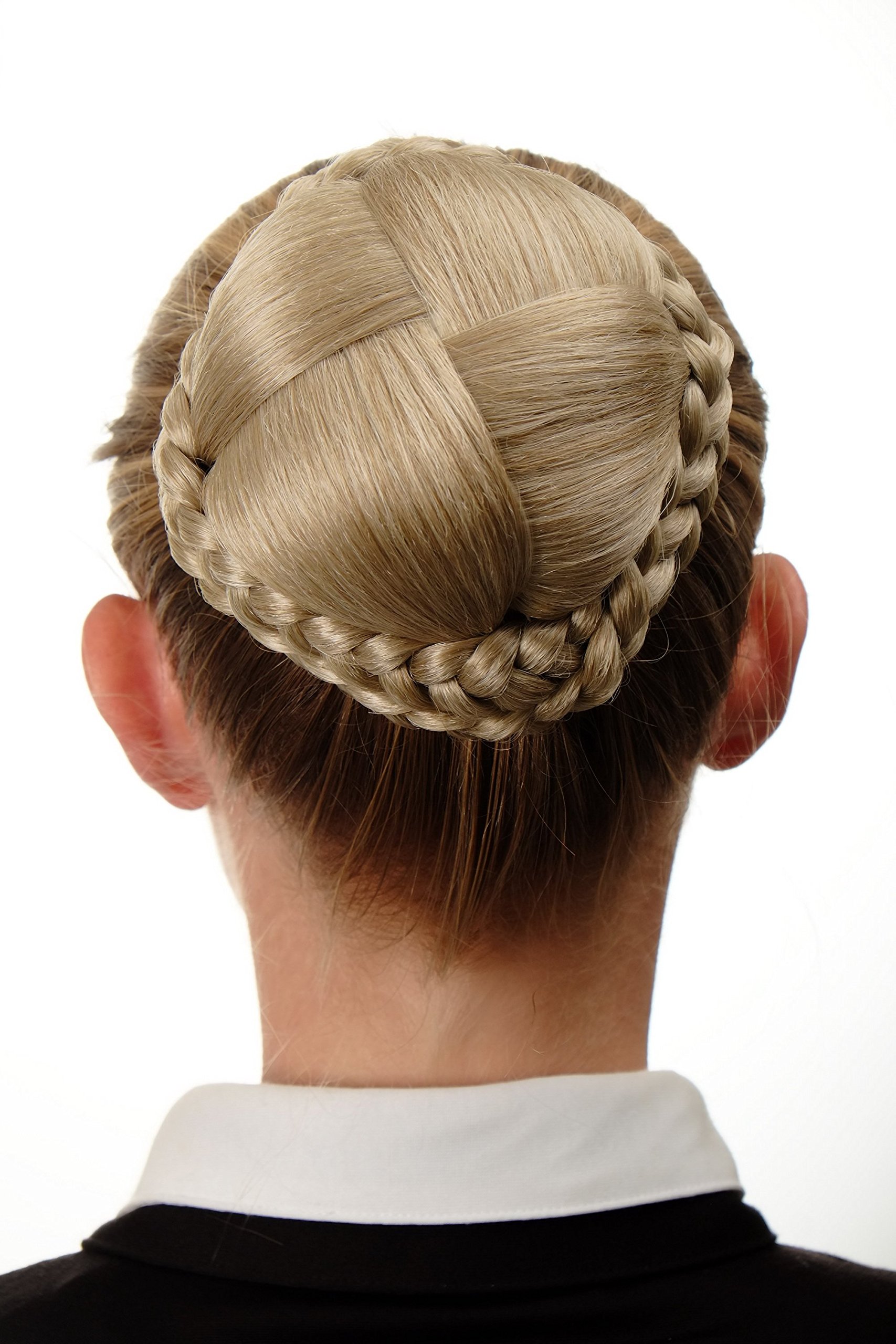 WIG ME UP - N796-22 Hairbun Hairpiece bun hair knot braided elaborate braided plaited rim traditional custom medium blond