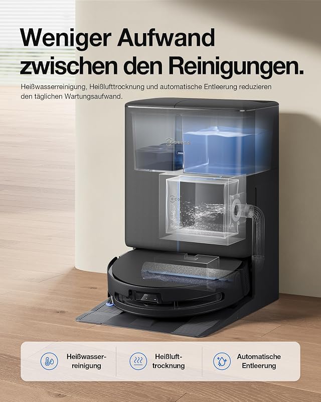 T90 PRO Omni Saugroboter mit Wischfunktion 30.000 Pa, PowerBoost