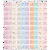 MotiMind Hundred Pocket Chart Boho Dot Number 1-100 for Kids Classroom Wall Number Cards Educational Teacher Lessons for Preschool Toddler Learning Homeschool Supplies