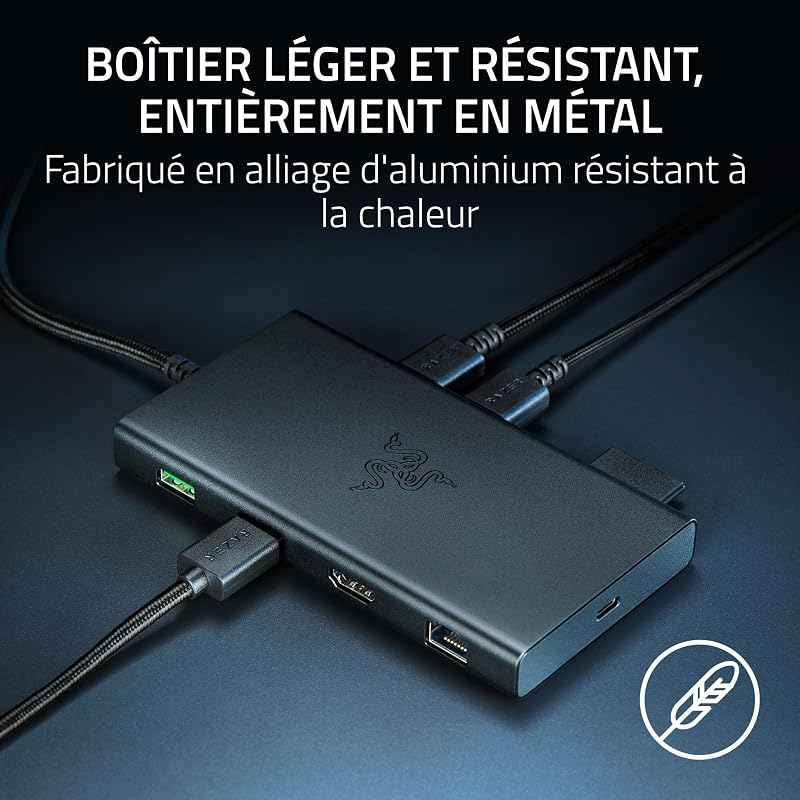 Station d'accueil USB-C - 11 Ports avec HDMI, Gigabit Ethernet, Port Audio 3,5 mm, USB-A et -C, Compatible avec Windows et Mac (Sortie d'écran avec 4K, Son Surround 7.1) Mercury