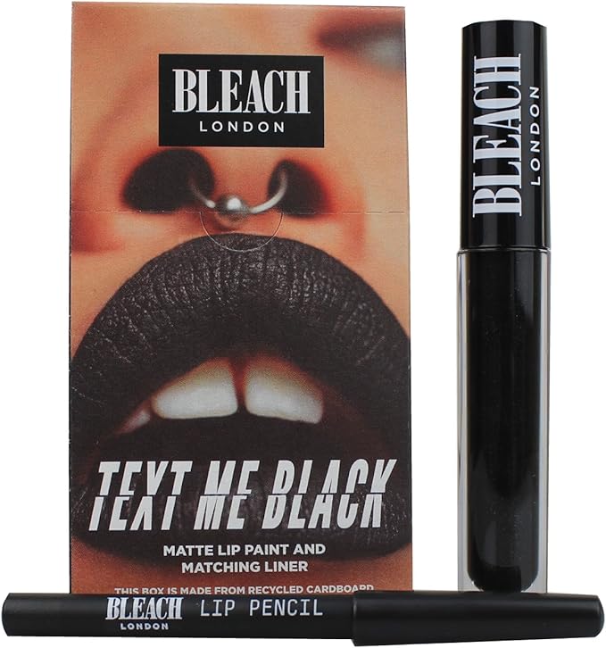 Bleach London Lip Kit, Text Me Black Amazon.co.uk Beauty