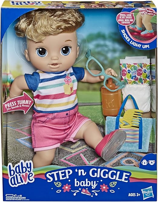 Toy for Kids Ages 3 Years Old & Up Baby Alive Step ‘N Giggle Baby Black