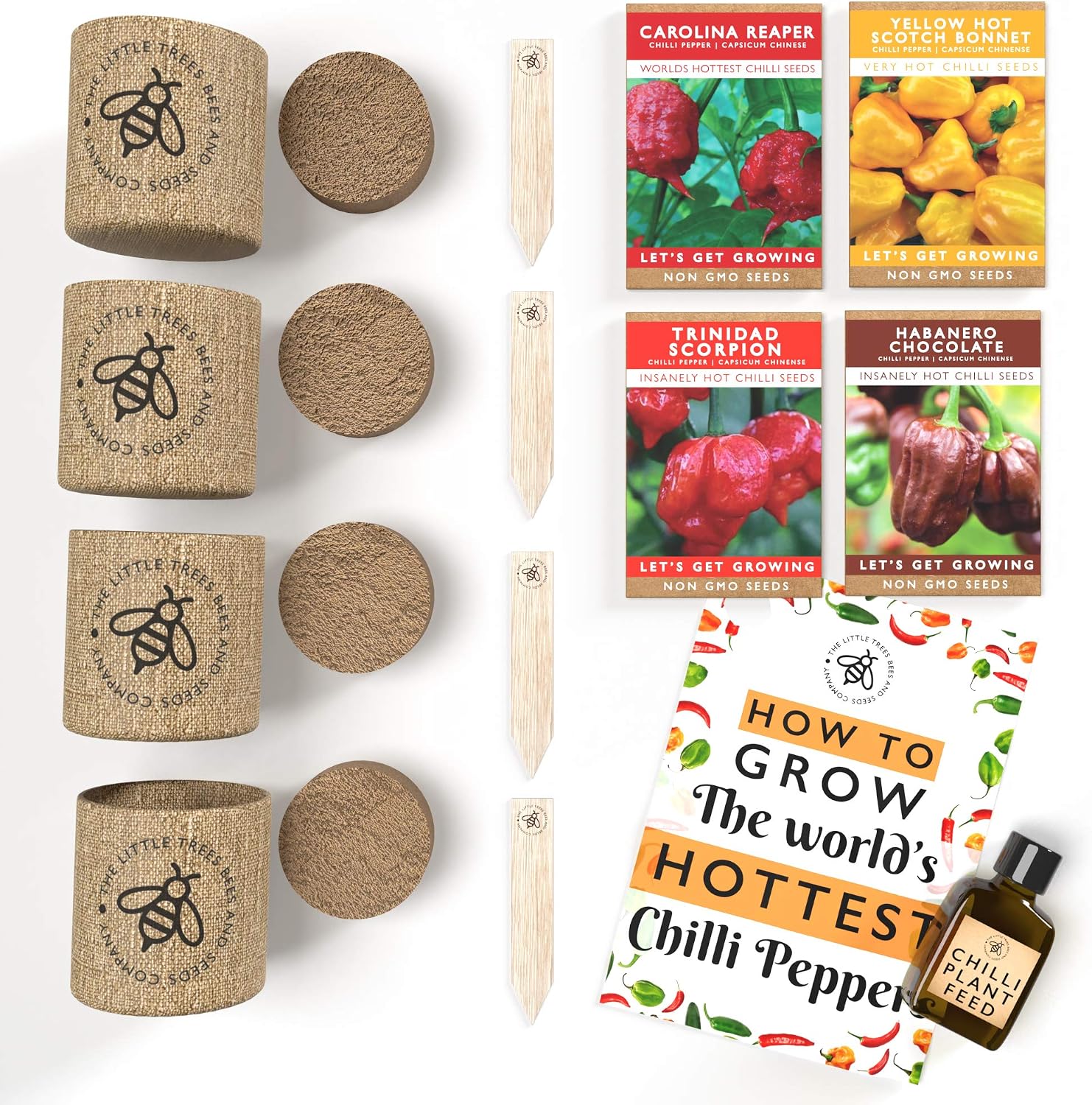 Grow Your Own Chilli Kits, The Worlds Hottest Chilli Seeds Starter Kit, Includes Famous Trinidad Scorpion Chilli - Image 4