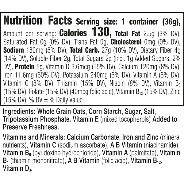 CHEERIOS BREAKFAST CEREAL CUP, GLUTEN FREE, SINGLE SERVE CEREAL, 1.3 OZ