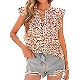 BTFBM Going Out Tops for Women Trendy 2026 Cap Sleeve V Neck Floral Blouses Dressy Casual Cute T Shirts Spring Fashion