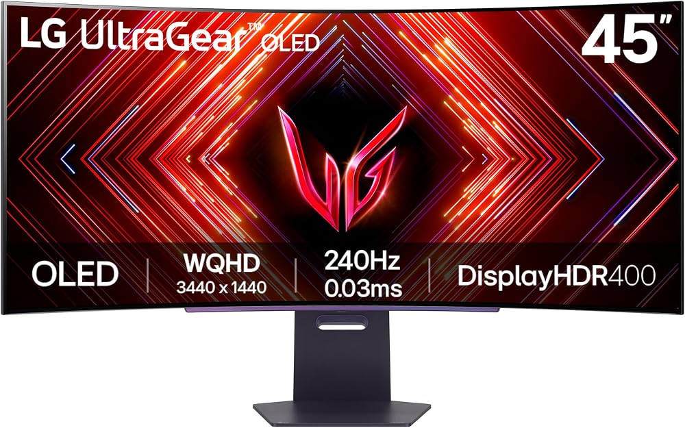 LG UltraGear 45GS95QE Curved OLED 45 inch 240Hz 0.03ms G-Sync FreeSync HDR