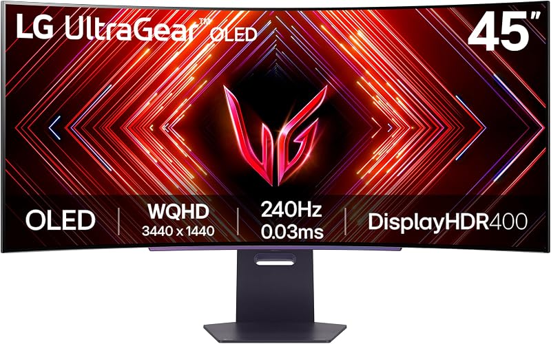 LG UltraGear 45GS95QE Curved OLED 45 inch 240Hz 0.03ms G-Sync FreeSync HDR