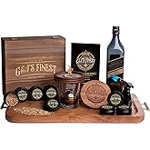 Whiskey Smoker Kit with Quad Flame Torch - 6 Wood Chips & Wooden Box for Smoking Drinks| Cocktail Smoker Kit| Bourbon Smoker Kit| Old Fashioned Smoker Kit| Whiskey Gift for Men (No Butane Incl.)