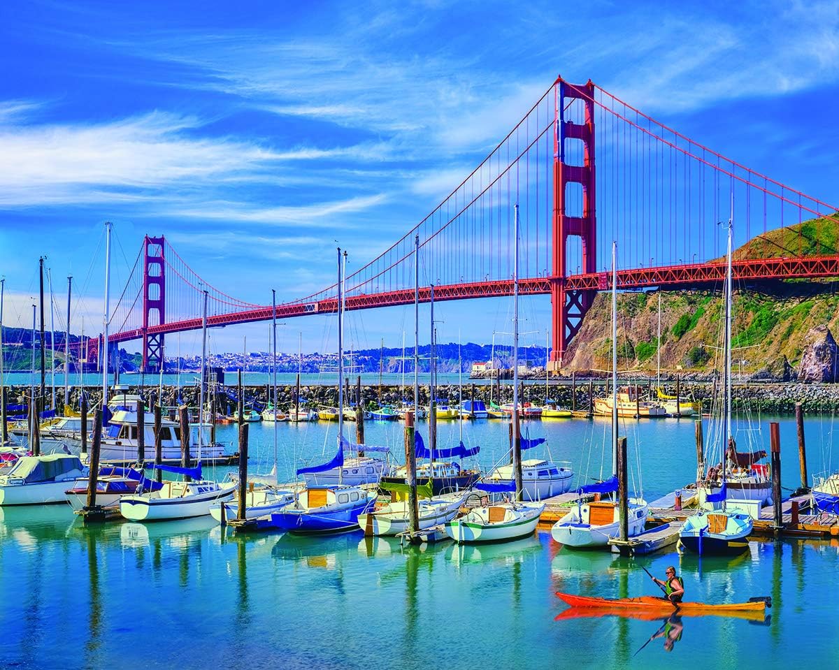 White Mountain Puzzles Golden Gate Bridge -1000 Piece Jigsaw Puzzle