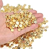 Chuyau 700PCS 8mm Gold Flatback Pearls for Crafting Jewelry Making Round Half Pearls for Making DIY Scrapbook Shoes Clothes Cup Nail Wedding Art Decoration