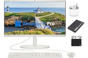 HP All-in-One Desktop Computer 2024 Newest, 21.5" 1080P FHD Display, Dual-Core Intel Celeron Processor, 32GB RAM, 1TB SSD, Privacy Webcam, Wi-Fi 5, Win 11 Pro, Mouse and Keyboard +HubxcelAccessory