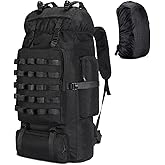 LibSkyln 70L Camping Hiking Backpack with Rain Cover, Waterproof Molle Rucksack for Men, Backpacking Backpack for Trekking Climbing Outdoor
