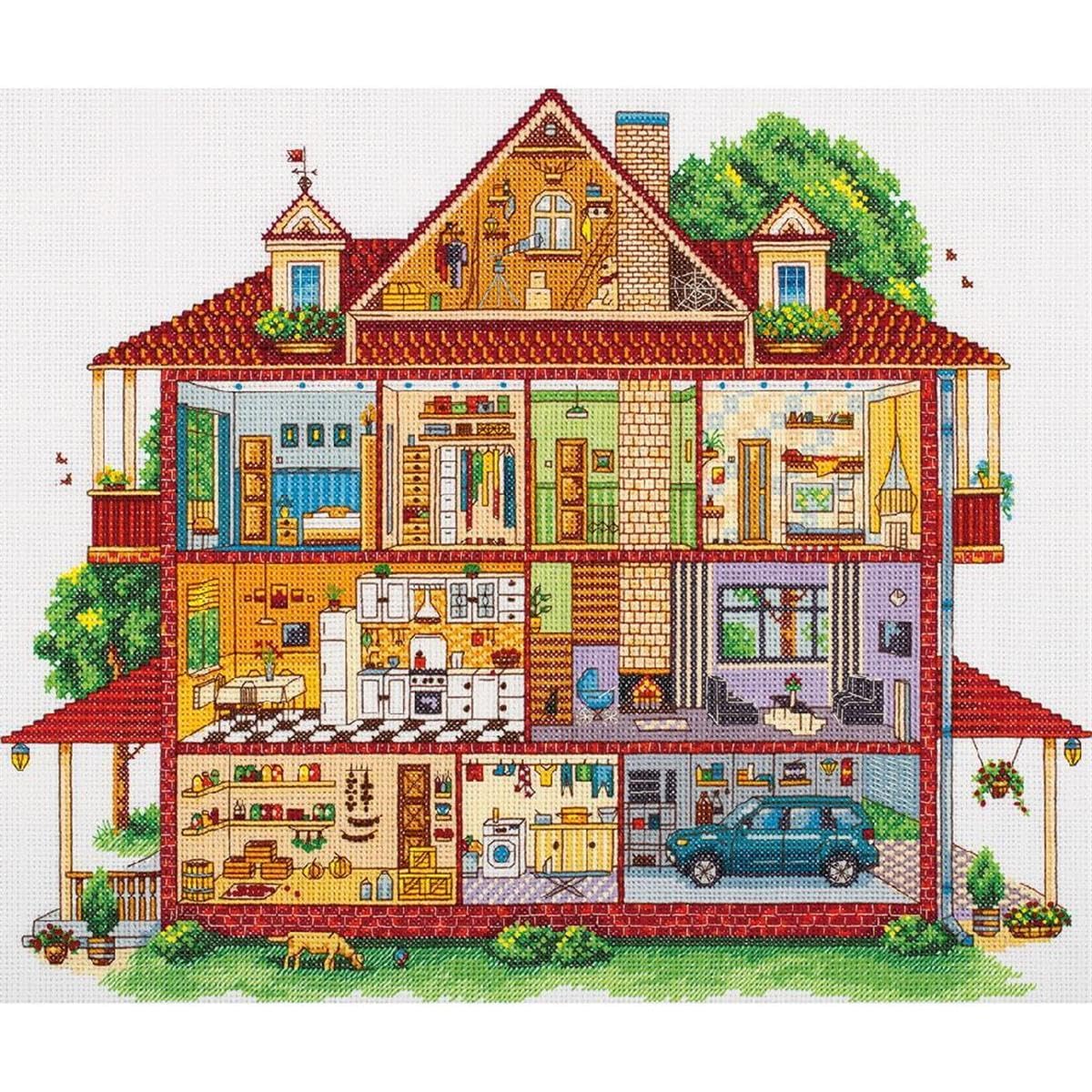 Panna Cross Stitch Kit - Country House