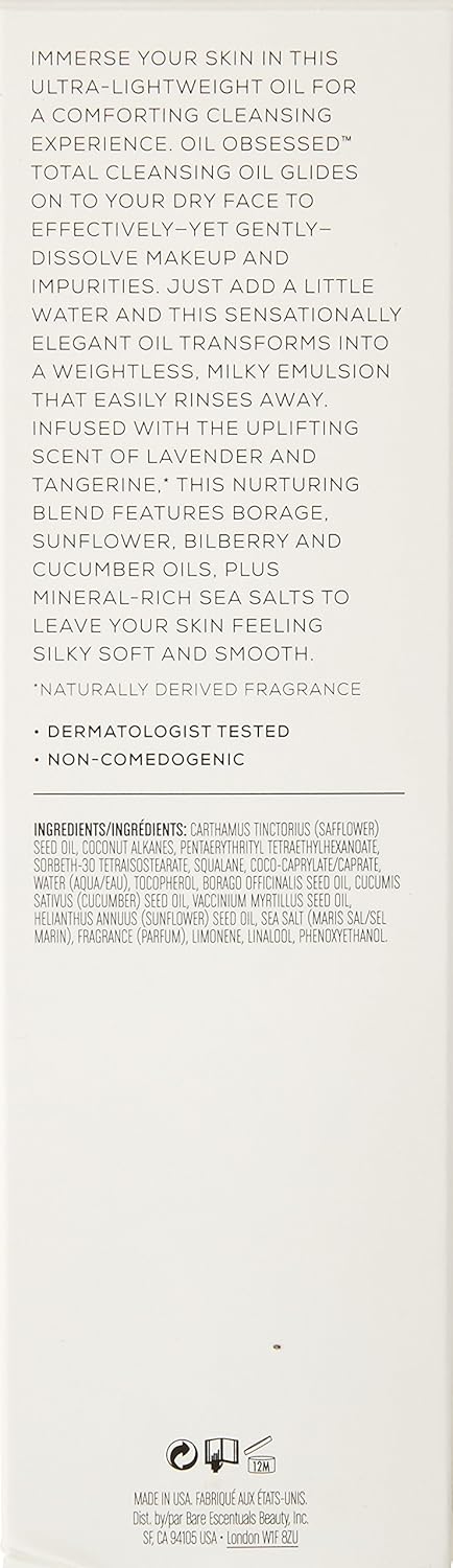 bareMinerals Oil Obsessed Total Cleansing Oil, 6 Ounce: Beauty