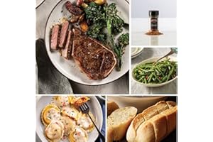 Omaha Steaks Gourmet Dinner for 2 (New York Strip Steaks, Lobster Ravioli, Green Beans in Butter Sauce, Individual Baguettes w/Garlic Butter) Serves 2-4