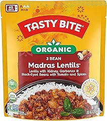 TASTYBITE Organic Three Bean Madras Lentils, 10 OZ