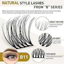 B&Q Lash Clusters B11 D Curl 16mm DIY Eyelash
