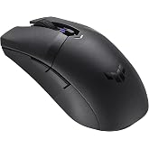 ASUS TUF M4 Wireless Gaming Mouse | Dual Wireless Modes - P306, Ambidextrous Design, 12,000 dpi Sensor, 6 programmable Buttons, PBT top Cover Guard, Black Color