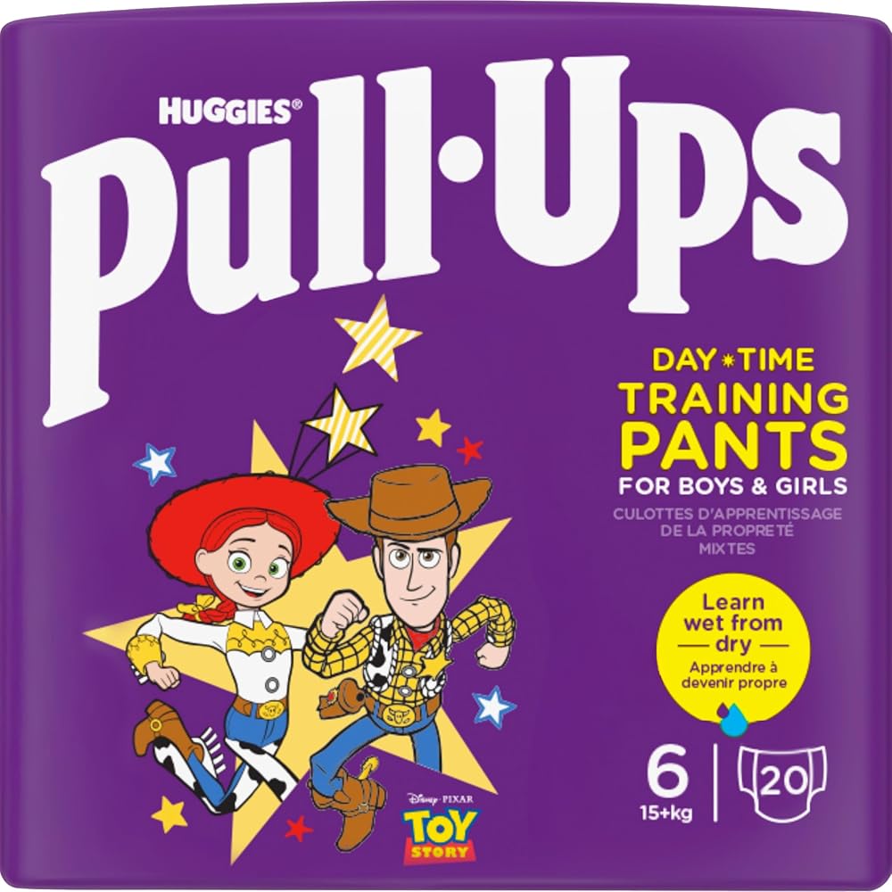Huggies Pull-Ups Trainers Day Nappy Pants Boys 2-4 Years Size 6-7 40 Count