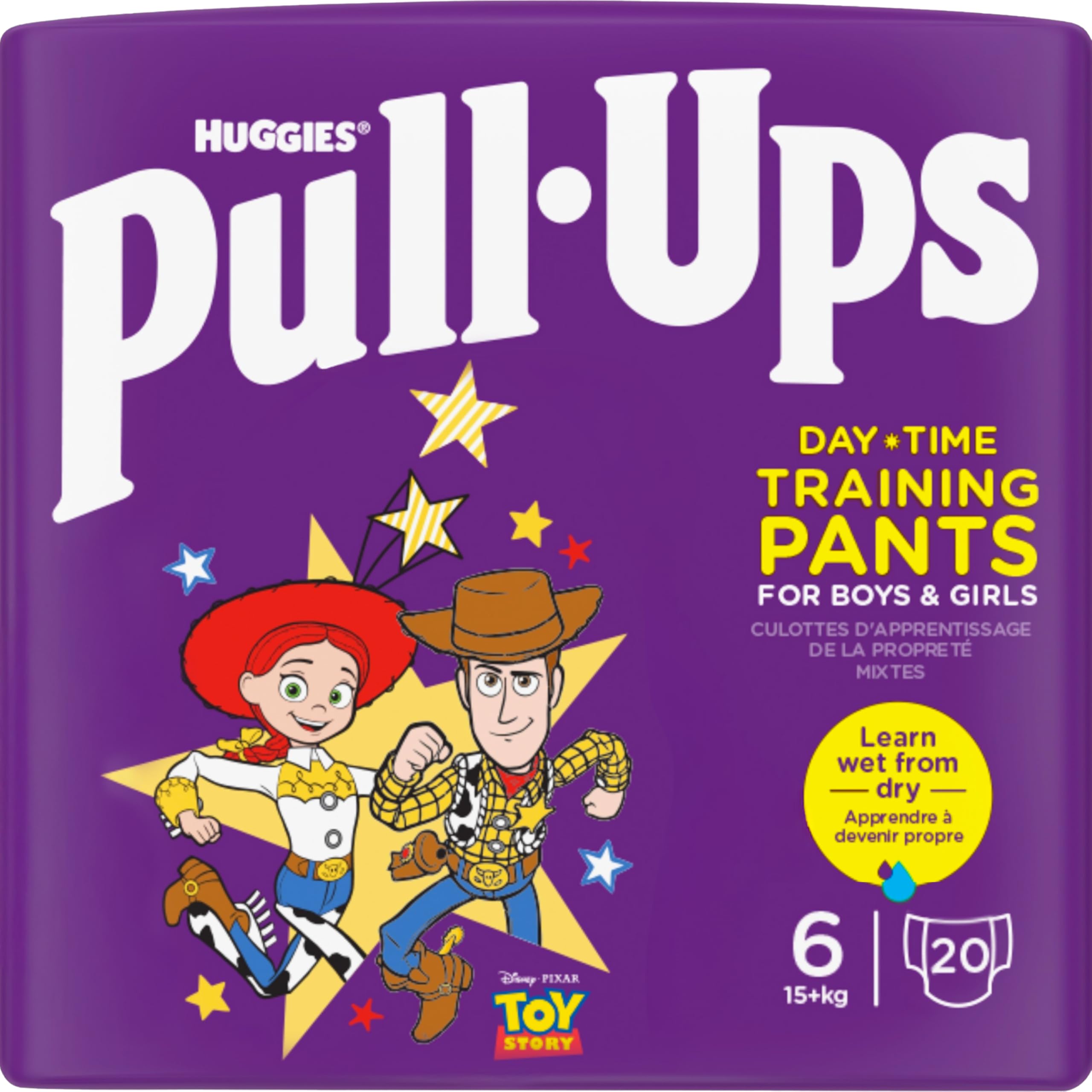 Huggies Pull-Ups, Trainers Day Nappy Pants for 2-4 Years, Size 6-7 Pull Up Nappies (40 Pants) - Potty Training Pants for Easy Toilet Training - Learn Wet from Dry