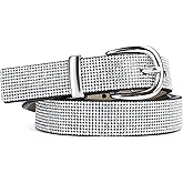 RISANTRY Rhinestone Belt for Women, Sparkly Diamond Belts for Womens Dresses, Ladies Glitter Belts for Jeans