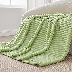 BEDELITE Sage Green Throw Blanket for Couch