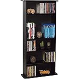 Atlantic Drawbridge Media Storage Cabinet - Store & Organize A Mix of Media 240Cds, 108DVDs Or 132 Blue-Ray/Video Games, Adju