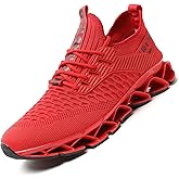 Chopben Men's Running Shoes Blade Non Slip Fashion Sneakers Breathable Mesh Soft Sole Casual Athletic Walking Shoes