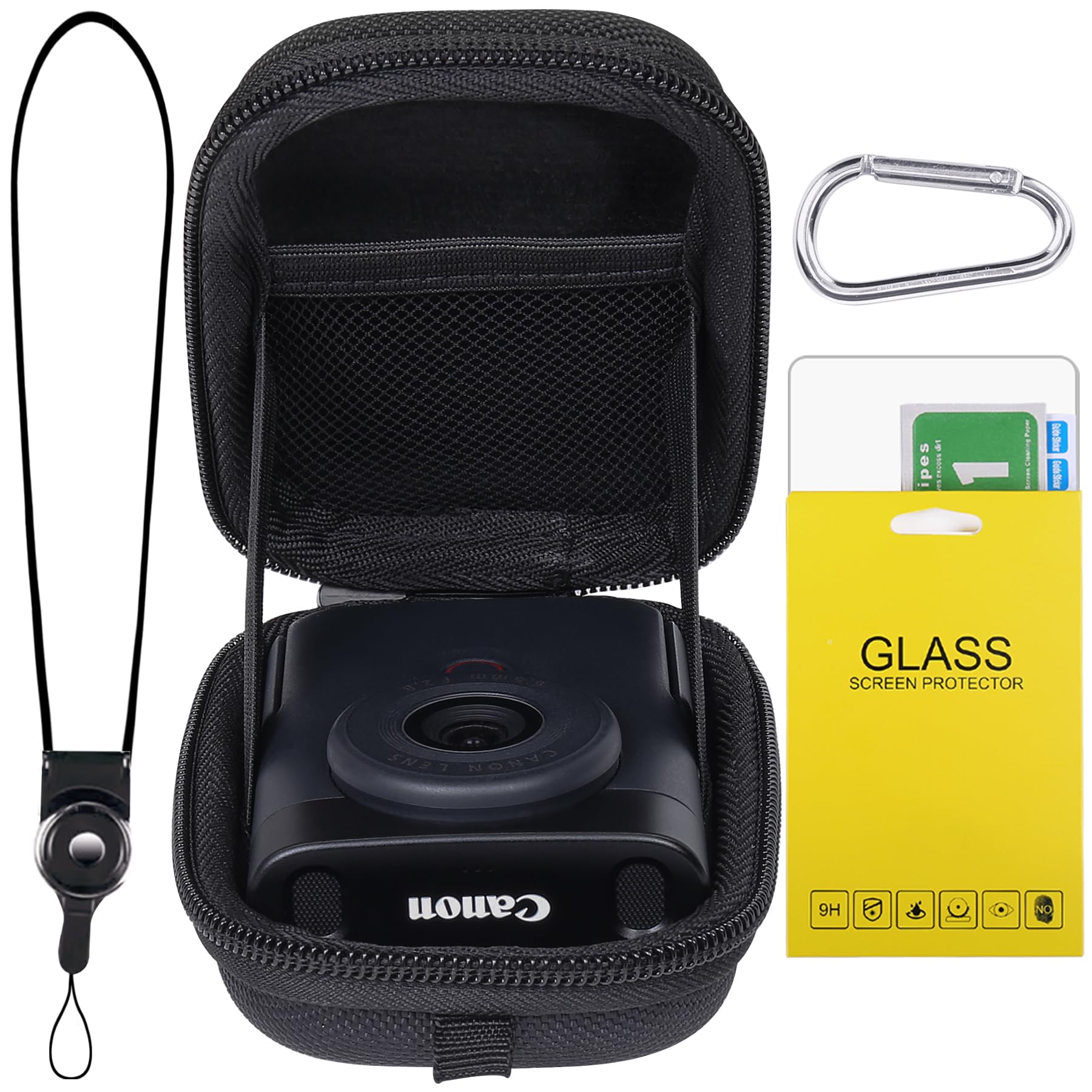 Aenllosi Hard Portable Carrying Case for Canon Powershot V10 Compatible with Canon V10 Vlogging Camera for YouTube with Screen Protector and Lanyard (Small)(Case Only)