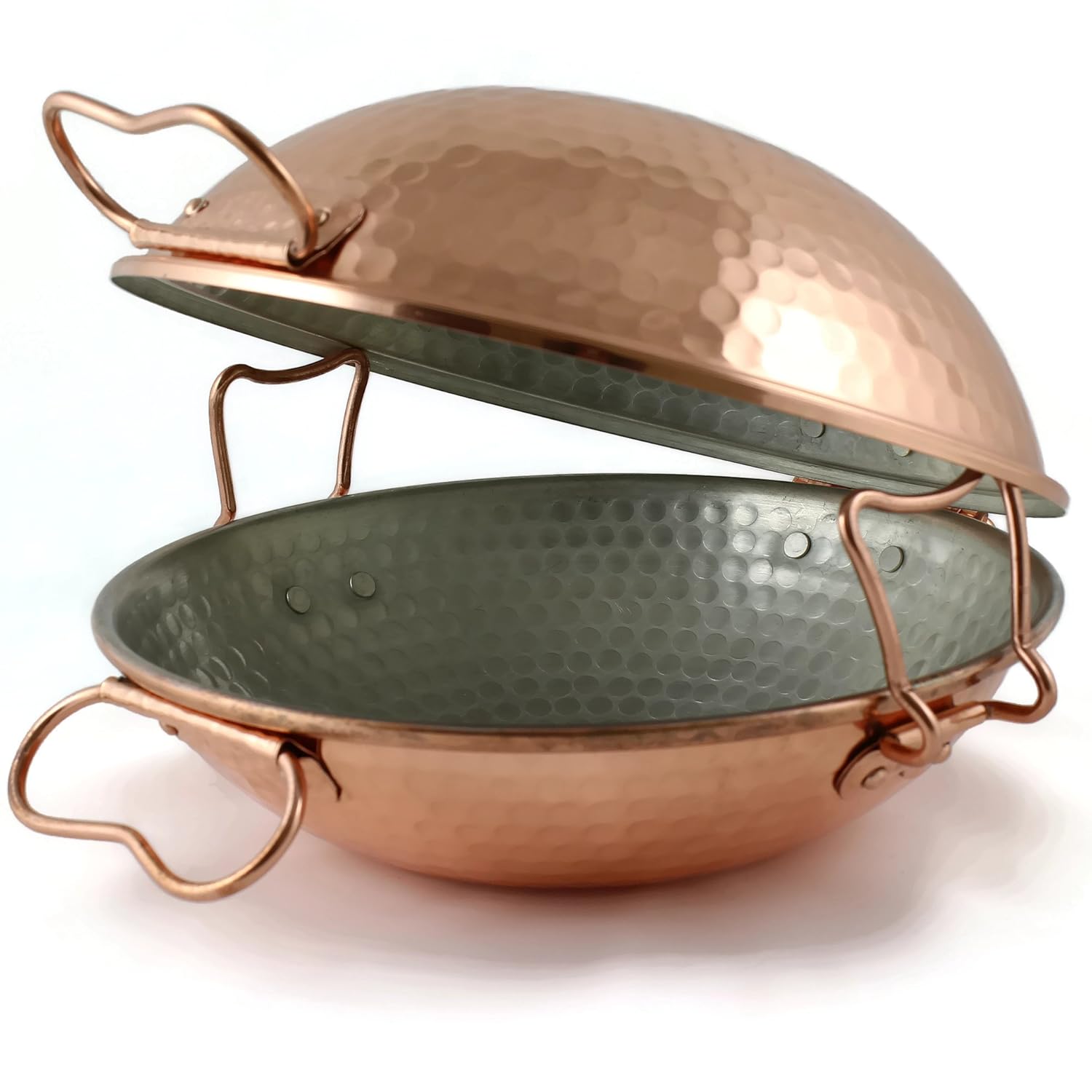 Original Portuguese Copper cataplana pan vitroceramic (24 cm) Amazon