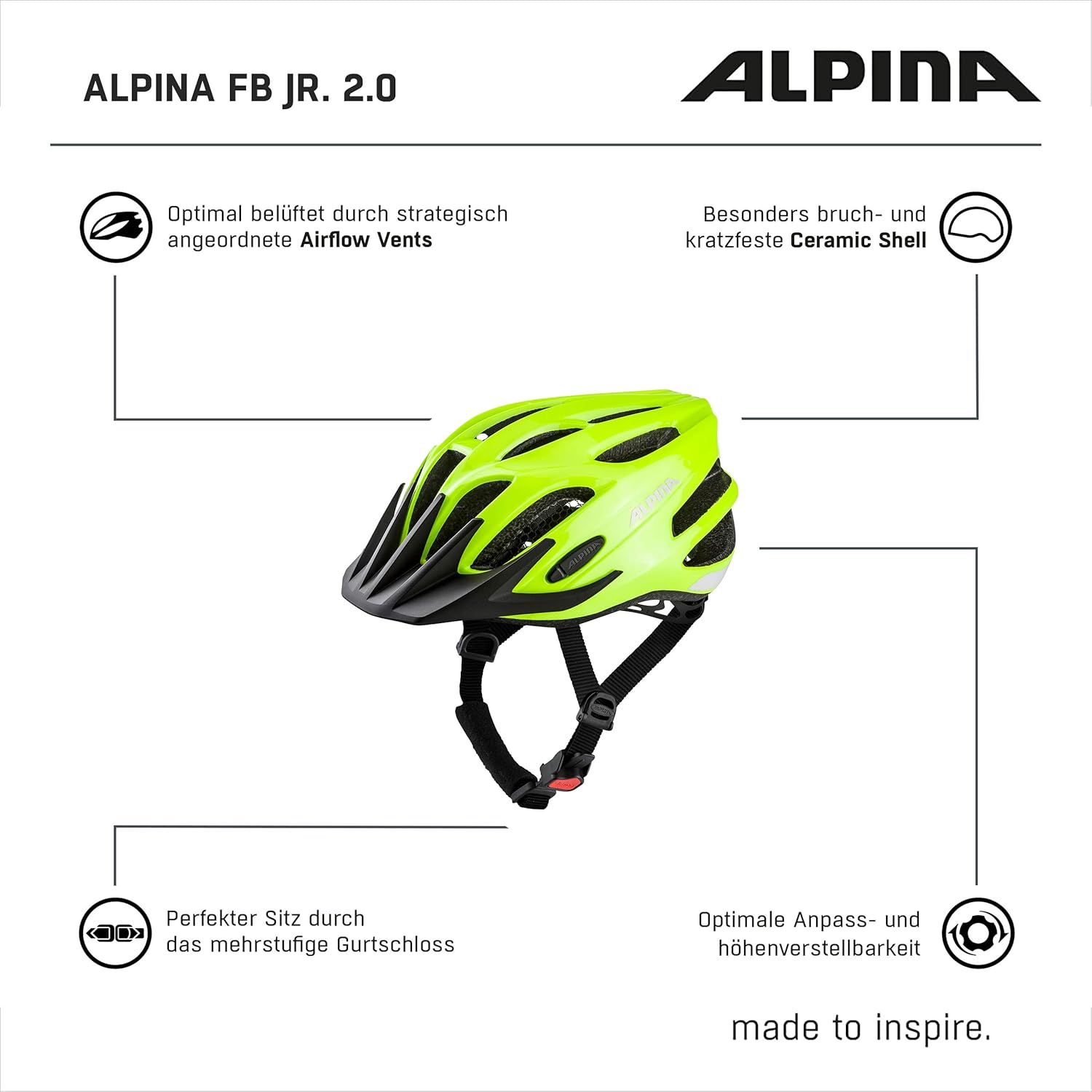Alpina Unisex Kinderen Fb Jr 2 0 Flash Fietshelm Wit Roze Zilver 50 55 Cm Amazon Nl