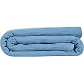 Linteum Textile Supply Thermal Blanket (Blue, Twin) Long Lasting and Durable Snag-Free Soft Blanket, Made from 100% Cotton Material for Home, Hospitals, 66x90 Inches