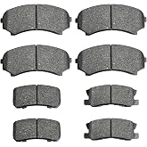 NYIJEMQ Brake Pads D867 D868 Fit For Mitsubishi Endeavor,for Montero | D867 D868 Front Rear Brake Pads Fit For 2004-2008/2010-2011 Mitsubishi Endeavor,for 2001-2003/2005-2006 Montero